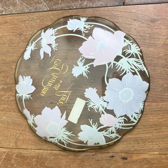 Lefton Japan 1989 To Grandma with Love Clear Floral Gold Accent Display‎ Plate - Picture 5 of 7